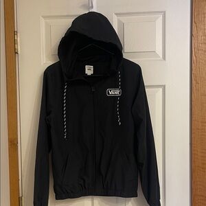 Vans Black Zip-Up Hoodie water resistant wind breaker